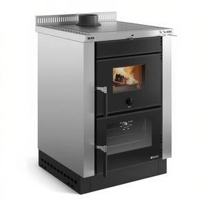 Estufa de Leña Nordica VICENZA EVO VST 6kW, 4 Estrellas, Acero Inoxidable, 60x60x85cm - Product Image 3