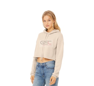 Sweats à capuche décontractés de couleur attrayante pour femmes, top court à manches longues style sweats à capuche vierges, achetez en gros pour créer votre marque avec vos logos - Product Image 2