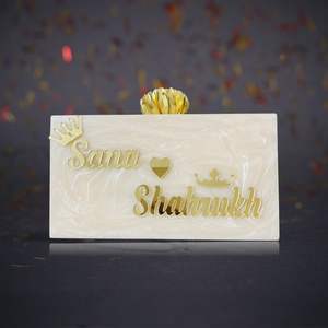 Stylisé pochette en résine pour femmes designer pochette faite à la main pour filles meilleur design boîte à bijoux unique à bas prix - Product Image 5