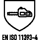 WOODS Mechanics EN 388 EN ISO 11393 Form <b>Type</b> 2 PPE III Forestry Protective <b>Gloves</b> Black/Red/Yellow Size M <b>for</b> Gardening - Product Image 5