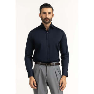 Chemises décontractées pour hommes coupe moderne anti-plis FS-LAF25-326 Printemps Formel Popeline Chambray Lin 100% Coton - Product Image 6