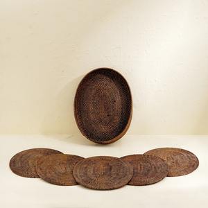 Napperons ovales avec support napperons en rotin naturel tapis de Table pour décor de Table cadeau pour cadeau d'anniversaire fabriqué au Vietnam - Product Image 5