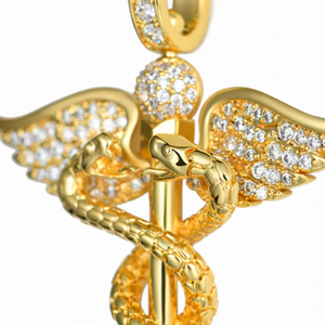 วงศ์คู่รูปมังกรฮิปฮอปได้รับการรับรองจี้ทองไมอามี่โซ่คิวบาสร้อยคอเพชรสำหรับสามีของคุณ - Product Image 2