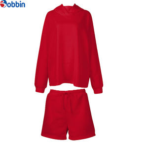 Conjunto Deportivo de Dos Piezas para Mujer, con Logotipo Personalizado, para Gimnasio y Fitness, Color Sólido, Sudadera con Capucha y Pantalones Cortos, Personalizado para Otoño - Product Image 1