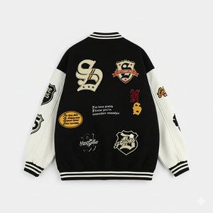 High quality <b>men</b> <b>varsity</b> letterman <b>jacket</b> custom embroidery wool leather material college <b>bomber</b> OEM ODM factory supply - Product Image 4