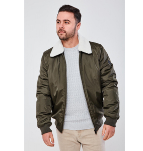 แจ็คเก็ตบอมเบอร์ผู้ชายสไตล์เท่ห์สุดฮิตสำหรับฤดูหนาว คอตั้ง พร้อมโลโก้ด้านหน้า กันน้ำและระบายอากาศได้ดี - Product Image 6