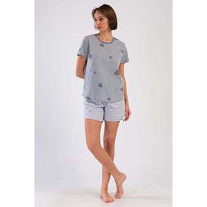 KADIN P.SUPREM XXL O YAKA KISA KOL ETEGI OVAL SORT TAKIM - GRIS MELANGE - GRIS MELANGE - Product Image 1