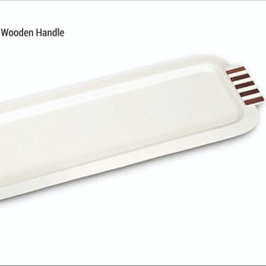 Plateau en métal au design unique, plateau de service de qualité supérieure plaqué argent, design moderne, passe au lave-vaisselle, vaisselle de mariage, assiettes - Product Image 1