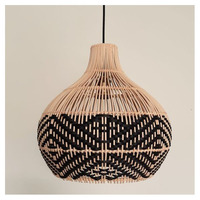 Plafonnier suspendu en rotin et jute tissé à la main Boho lueur durable Plafonnier suspendu artisanal pour une vie écologique et moderne