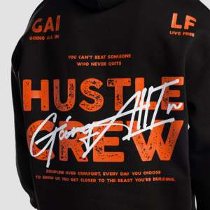 Sudadera con Capucha en Negro, 100% Algodón, Tejido French Terry, Talla XXS, Etiqueta Personalizada, Bordado 3D, Tejido de Ganchillo, Serigrafía - Product Image 6
