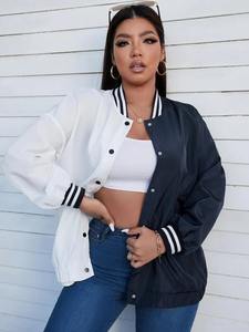 Vestes universitaires avec logo personnalisé pour femmes University Letterman Design avec manches en tissu imprimé en laine-Vente en gros - Product Image 4