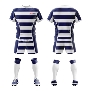 Custom Unisex Professional Rugby Uniform Latest Design Breathable OEM Sublimation Jersey and Short Set - Product Image 2