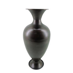 Florero de Metal superventas, maceta de pátina gris para centros de mesa decorativos hechos a mano a granel - Product Image 2