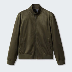 Blouson aviateur en satin pour hommes vente en gros bon marché logo personnalisé blouson matelassé baseball marron avec col montant vestes en satin - Product Image 3