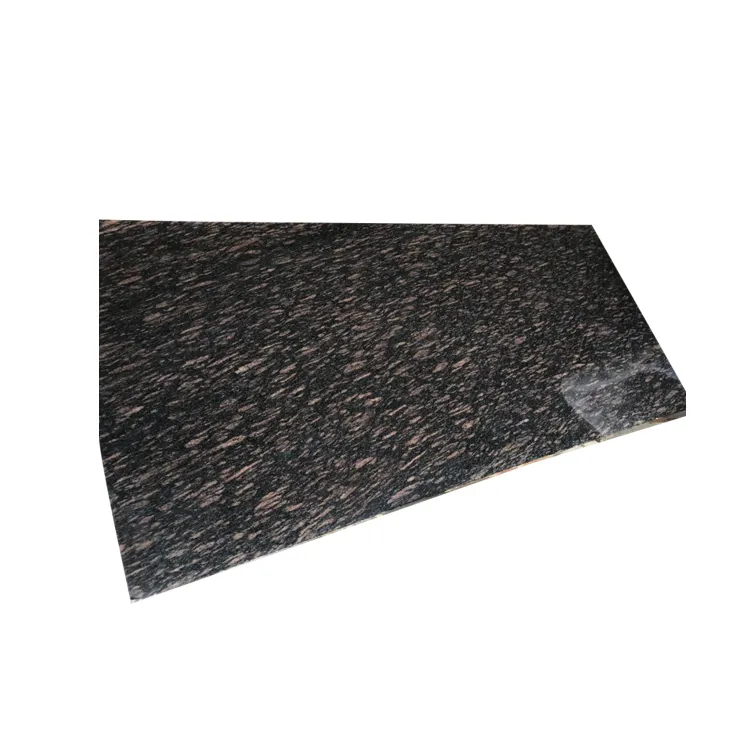 Azulejos de losas de piedra natural de granito Paradiso marrón indio pulido altamente duradero resistente al ácido para marco de puerta y ventana, Baño