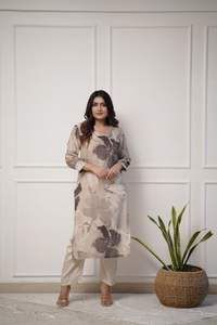 กางเกงผ้าคอตตอน kurti ดีไซน์ทันสมัยสำหรับผู้หญิงอินเดียพิมพ์ลายช้อปปิ้งออนไลน์ - Product Image 3