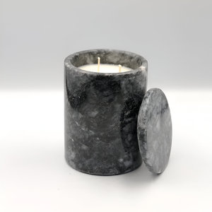 Vente en gros de bougies chauffe-plat en marbre créatives couvercles personnalisés en métal ou en marbre bol en pierre à bas prix bocaux de mariage - Product Image 2