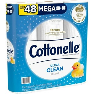 Cottonelle Ultra Clean Lingettes Humides 12 Rouleaux Standard 312 Feuilles Par Rouleau Papier Toilette Jetable Fabriqué en Pâte de Bambou DE - Product Image 4