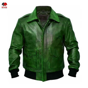 Chaqueta de Cuero Premium para Hombre, Color Sólido, Marca Personalizada, Diseño Único, Tallas Grandes, OEM, ODM - Product Image 5