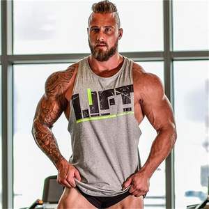 100% Cotton Breathable Custom Men's Muscle Fit Gym Workout <b>Tank</b> <b>Top</b> High Quality Streetwear Made in Pakistan - Product Image 3