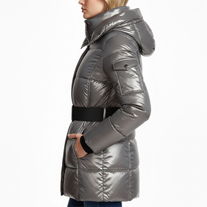 Chaqueta de Invierno de Primera Calidad, Chaqueta Acolchada de Poliéster y Algodón Brillante, Cintura Ajustable, Chaqueta Inflable Moderna - Product Image 2