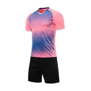 Uniforme de football pour équipe adulte de haute qualité, manches courtes, 100% polyester respirant, logo personnalisé, service OEM - Product Image 2