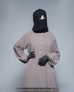 Abaya pour femmes en tissu de laine de pêche de qualité supérieure, vêtements islamiques modestes, respirant, design élégant, service de logo personnalisé, usine - Product Image 5