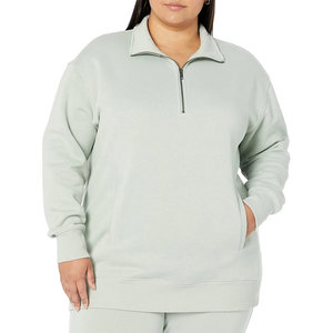 OEM Logo personnalisé Sweat-shirt pour femmes Pull Street Wear Sweats à capuche pour femmes Sweat-shirt à demi-fermeture éclair Hiver Manches longues Sweats à capuche pour femmes - Product Image 6