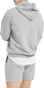 Otoño Invierno hombres Premium Heavyweight Hoodies 500 Gsm algodón grueso Casual Top Color sólido sudadera con patrón impreso - Product Image 3