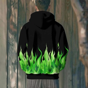 Sudadera con capucha y cremallera personalizada al por mayor, 500-600 GSM, con efecto desgastado, sublimación, patchwork, forro, oversize, poliéster/algodón, estilo urbano - Product Image 3