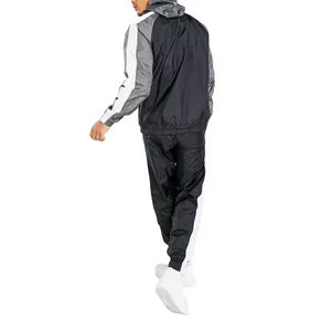 Chándal cortavientos con capucha para hombre, ropa de calle de invierno para ciclismo y correr, 100% algodón a prueba de viento, servicio OEM - Product Image 5