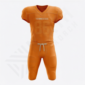 ชุดกีฬาโพลีเอสเตอร์คุณภาพสูง ชุดอเมริกันฟุตบอล พิมพ์โลโก้ตามสั่ง ซักง่าย ระบายอากาศดี ชุดทีมประสิทธิภาพสูง - Product Image 1