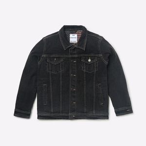 CLAW INTERNATIONAL veste en jean Vintage délavée à l'acide pour hommes bouton montant avant en détresse veste de camionneur toile tissu haute rue - Product Image 1