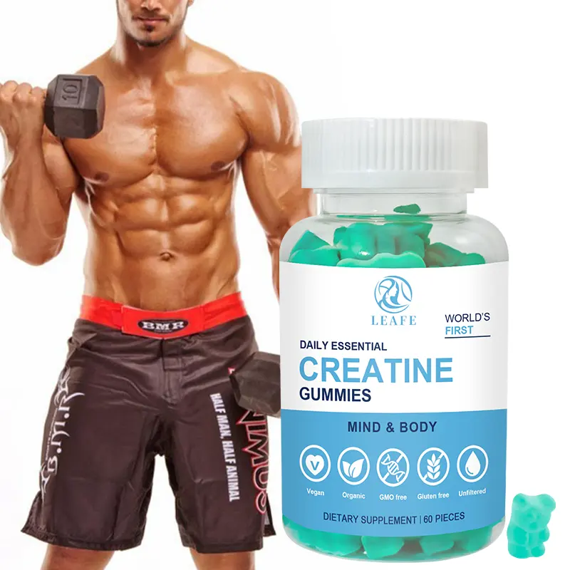 Tùy chỉnh Pre Workout bổ sung Creatine Monohydrate Gummy truyền Creatine Gummies cho xây dựng cơ bắp và sức mạnh