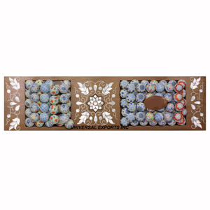 Plateau à chocolat rond en bois Plateau à chocolat de luxe de forme ronde Plateau à chocolat en bois de luxe en vente - Product Image 3