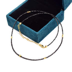 Collier en diamant noir AAA+ 1,6-2 mm - Product Image 2