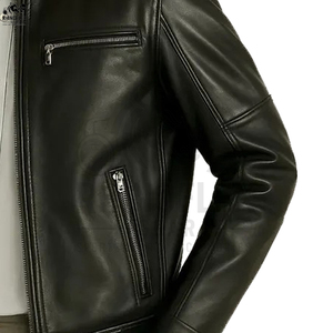 Vestes en cuir pour hommes sur mesure avec logo personnalisé, design personnalisé, vestes d'hiver pour hommes, vestes en cuir à vendre - Product Image 2