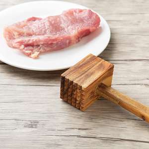 Accessoires de cuisine marteau à viande en bois bon prix à vendre attendrisseur en bois maillet à steak polyvalent - Product Image 1