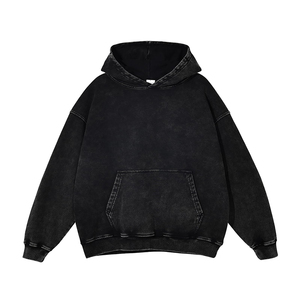 Best Selling Acid Wash <b>Men</b> Hoodie Sweatshirt Customize Streetwear Vintage <b>Men</b> French Terry Hoodie Cotton Fleece Man Hoodie - Product Image 1