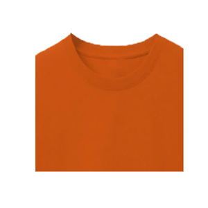 Camiseta Larga de Manga Media con Cuello Redondo para Mujer, Talla Grande, 100% Algodón Orgánico, Transpirable, Ecológica, Color Naranja - Product Image 4