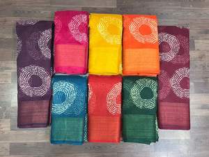 ชุดส่าหรีคอตตอนใส่ทุกวันชุดส่าหรีผ้าฝ้ายแท้คลาสสิกสวมใส่สบายระบายอากาศได้ดีทุกวัน - Product Image 3