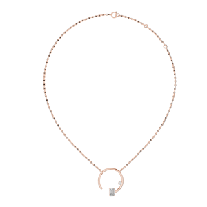 Collier pendentif en diamant taille émeraude créé en laboratoire de 0,98 carat, diamants VVS-VS EF CVD, or 18 carats, 14 carats rose, jaune, blanc - Product Image 2