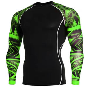 High Quality Customized Men's Long Sleeve <b>Rash</b> <b>Guards</b> Breathable and Good Quantity Printed for Men and <b>Women</b> - Product Image 5