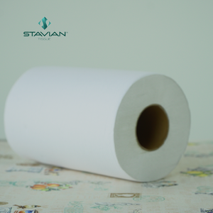 Serviette de cuisine micro-gaufrée 2 plis 7,8 pouces à déroulement central VN Non-tissé Nouveau Blanc 200 g/m² Haute Qualité Rouleau 200% Vierge - Product Image 3