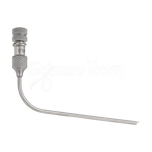 Aguja de succión Rosen Acero inoxidable en ángulo con accesorio Luer Lock 0,70x65mm para ENT y microcirugía - Product Image 3