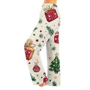 Ethereal Christmas Sweatpants Mujeres Cozy Premium Cordón Christmas Sweatpants Poliéster Soft Trendy Winter - Product Image 4