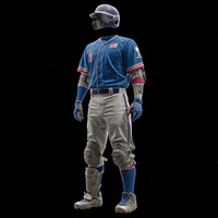 Ensemble de maillots de baseball personnalisés à manches courtes, séchage rapide, taille élastique, respirant, 100 % polyester, avec nom d'équipe, hauts et bas