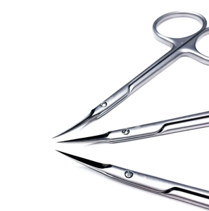 Ongles à cuticules en acier inoxydable, sourcils, cils, nez, épilateur, outil de manucure, ciseaux de pédicure incurvés par ANAAIF - Product Image 1