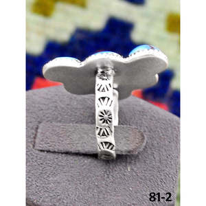 Bague Statement Style Bohème Sud-Ouest Faite à la Main, Or et Argent Sterling, Sertie de Turquoise, Idéale au Quotidien - Product Image 3