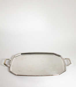 Plateau de service en forme de rectangle en aluminium fantaisie de luxe moderne Premium Vantage avec émail fini pour l'utilisation de la décoration des fêtes à la maison - Product Image 5